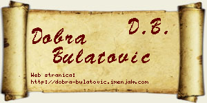 Dobra Bulatović vizit kartica